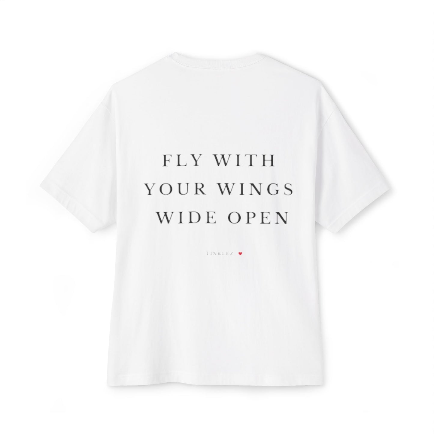 Butterfly Letter M Oversized Tee - Fly With Your Wings Wide Open