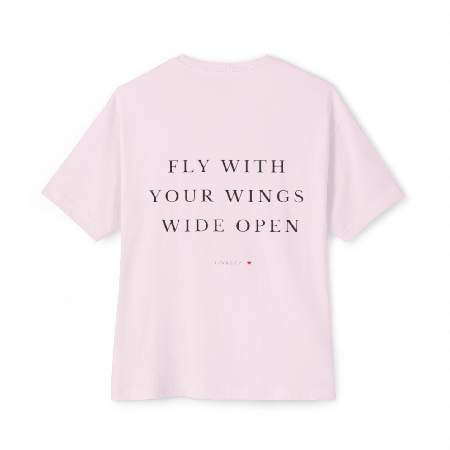 Butterfly Letter M Oversized Tee - Fly With Your Wings Wide Open